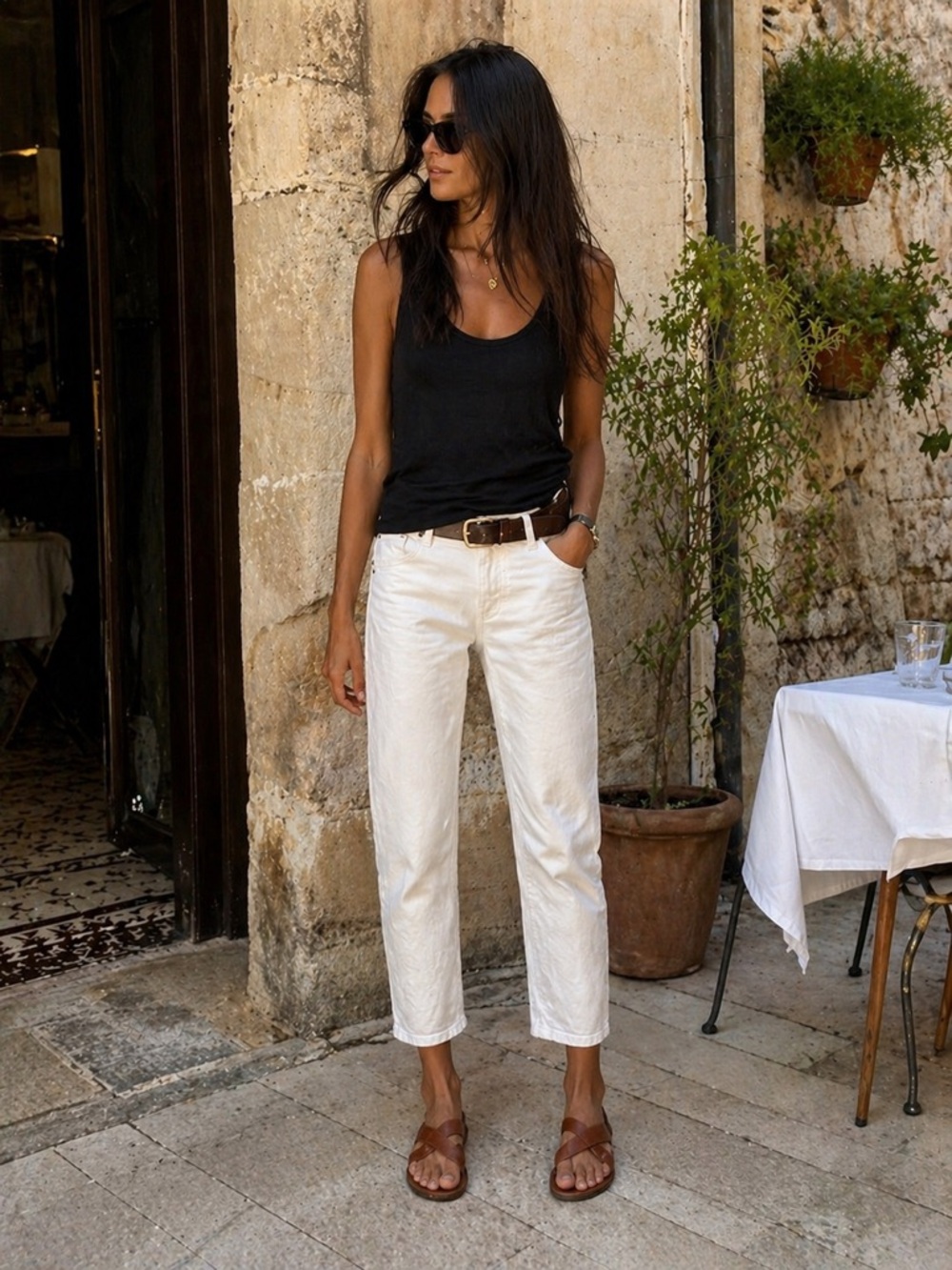 Lucky Brand White Straight Leg Crop Jeans Mid Rise Ankle Denim Size 8/29